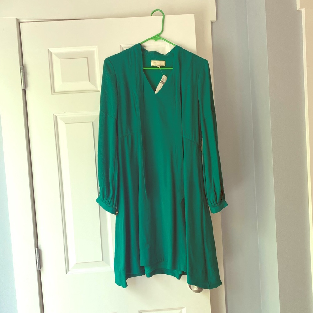 Green long sleeve Anthropologie Dress